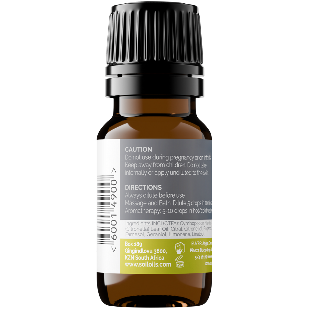 Organic Citronella Essential Oil (Cymbopogon Nardus) 20ml