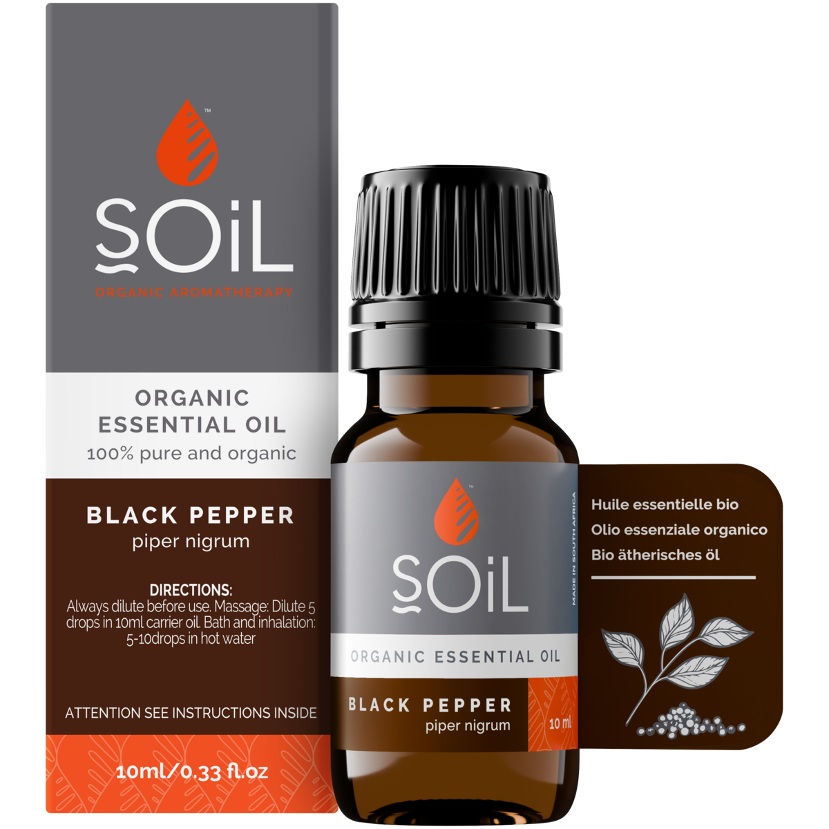 Organic Black Pepper Essential Oil (Piper Nigrum) 20ml
