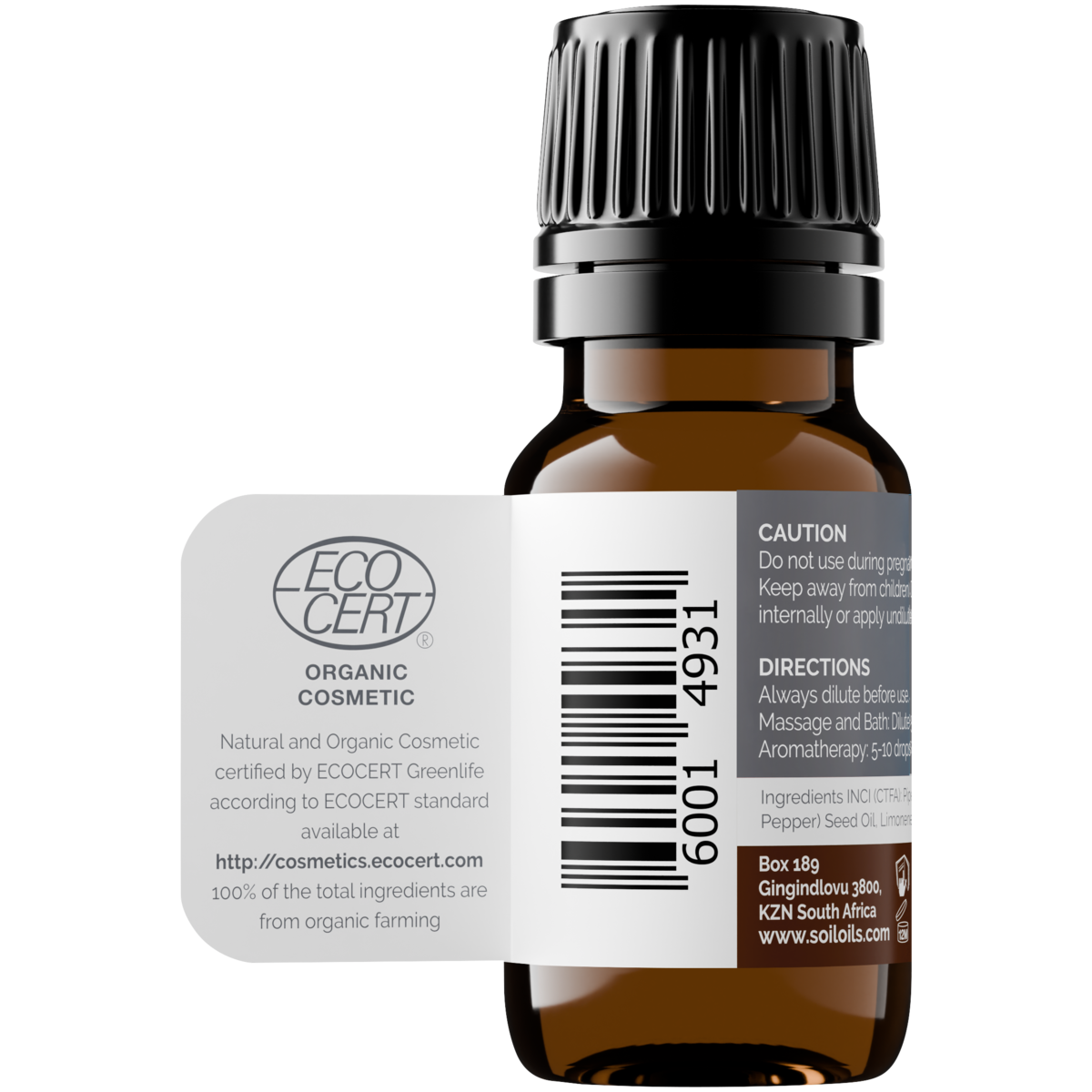 Organic Black Pepper Essential Oil (Piper Nigrum) 20ml