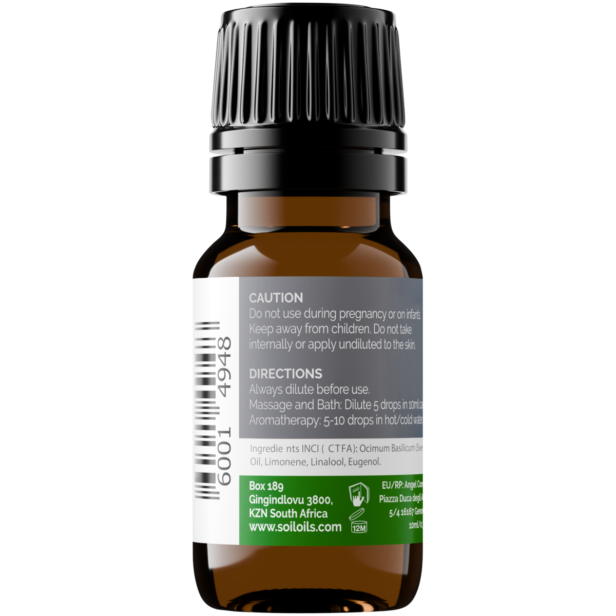 Organic Basil Essential Oil (Ocimum Basilicum) 20ml