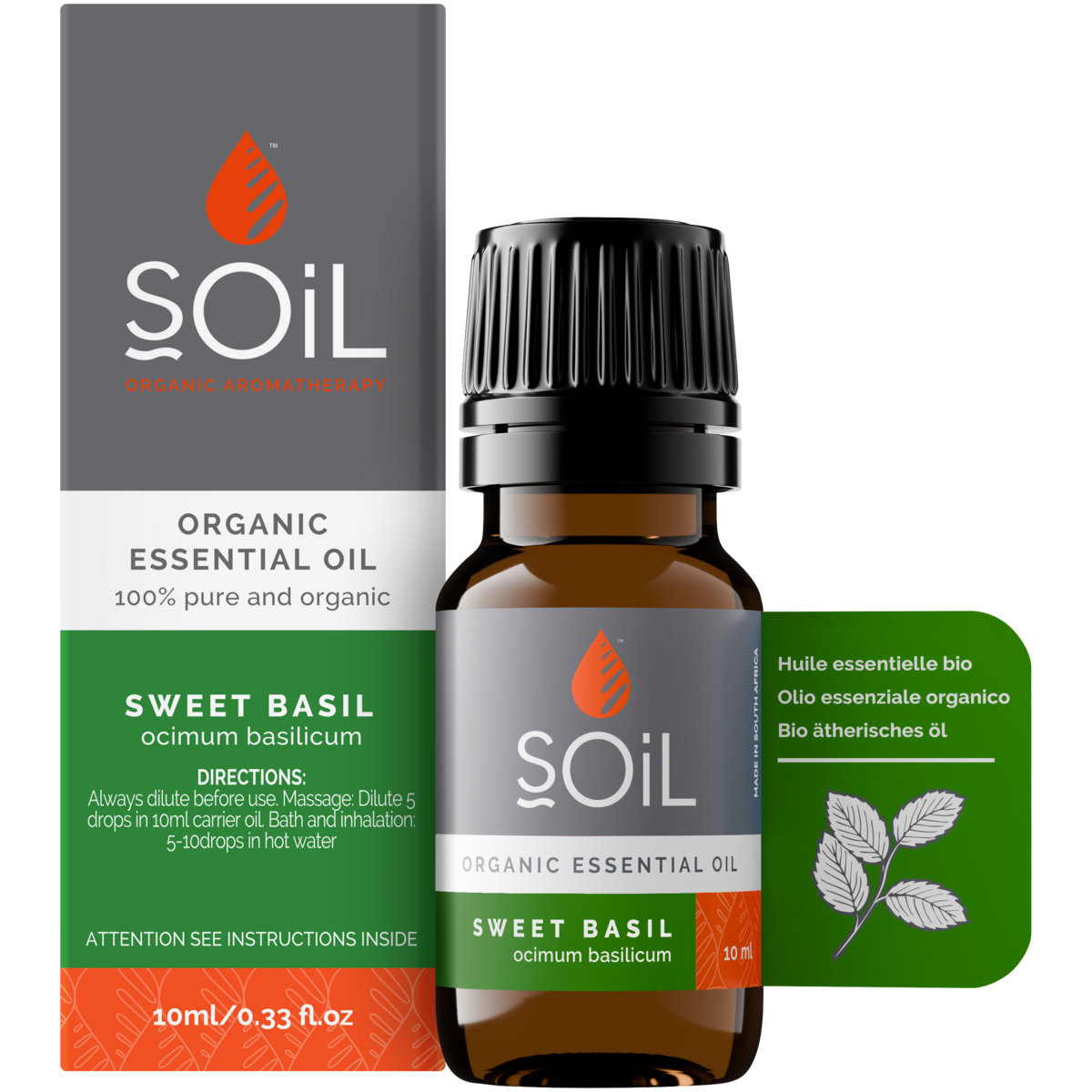Organic Basil Essential Oil (Ocimum Basilicum) 20ml