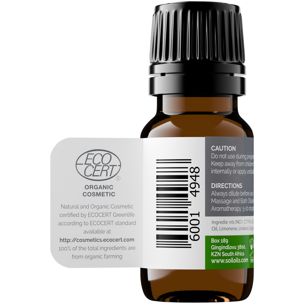 Organic Basil Essential Oil (Ocimum Basilicum) 20ml