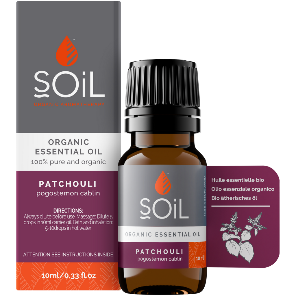 Organic Patchouli Essential Oil (Pogostemon Cablin) 10ml