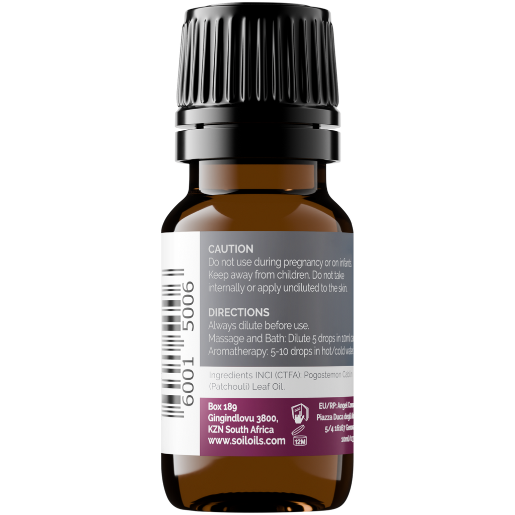 Organic Patchouli Essential Oil (Pogostemon Cablin) 10ml
