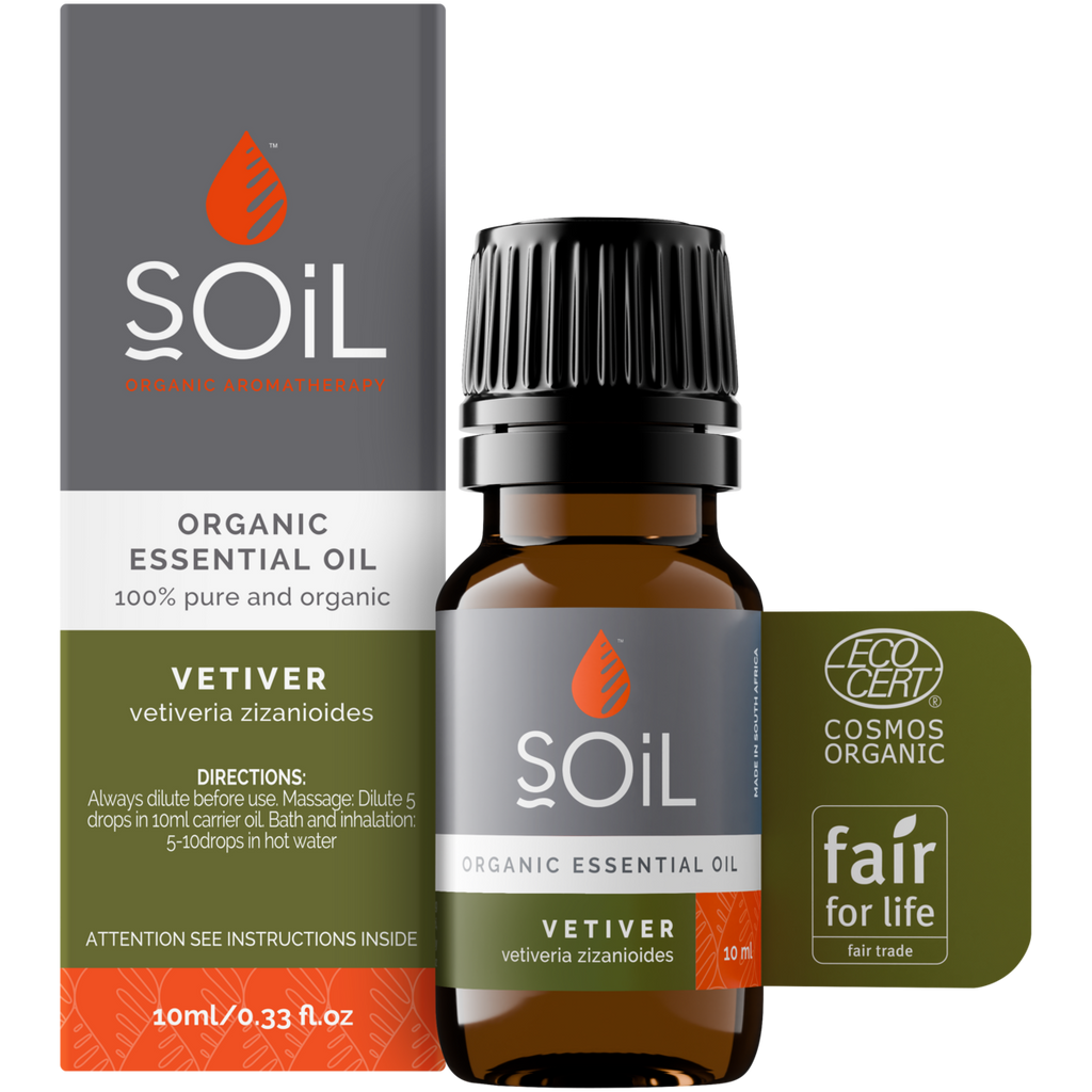 Organic Vetiver Essential Oil (Vetiveria Zizanoides) 10ml