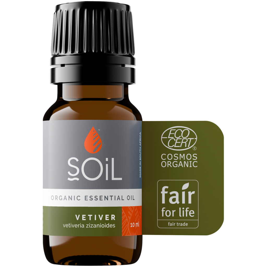 Organic Vetiver Essential Oil (Vetiveria Zizanoides) 10ml
