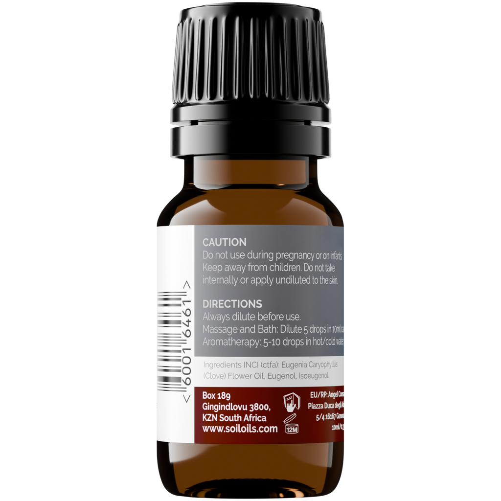 Organic Clove Bud Essential Oil (Eugenia Caryophillus) 10ml
