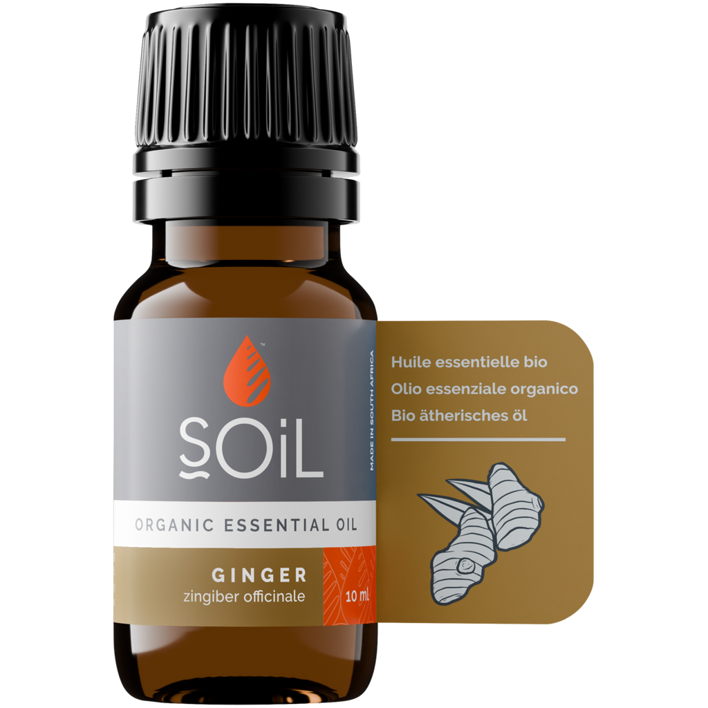 Organic Ginger Essential Oil (Zingiber Officinale) 10ml