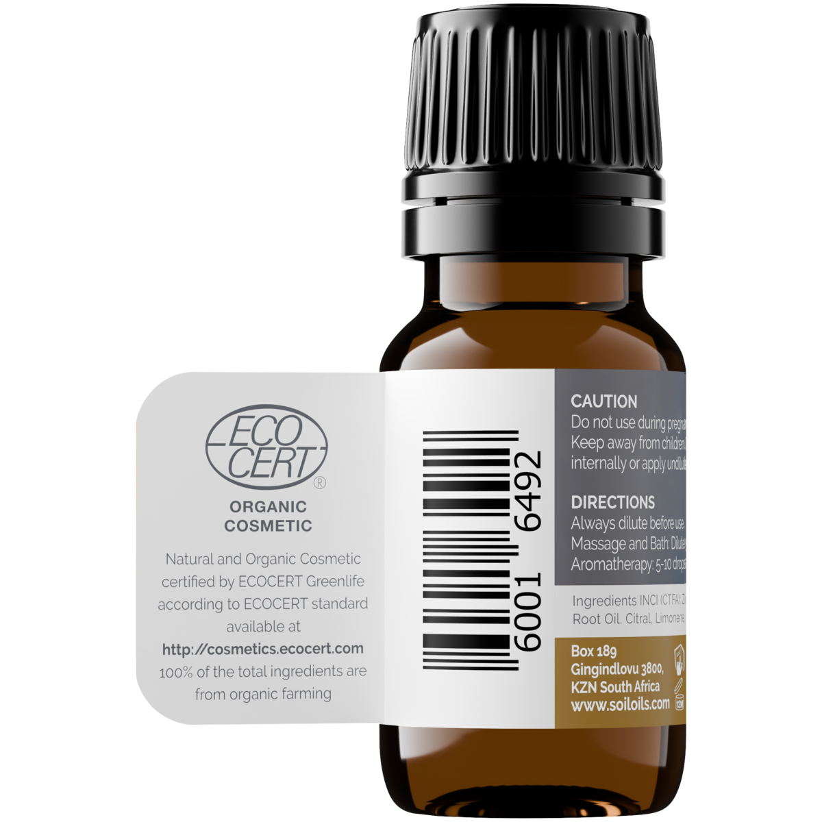Organic Ginger Essential Oil (Zingiber Officinale) 10ml