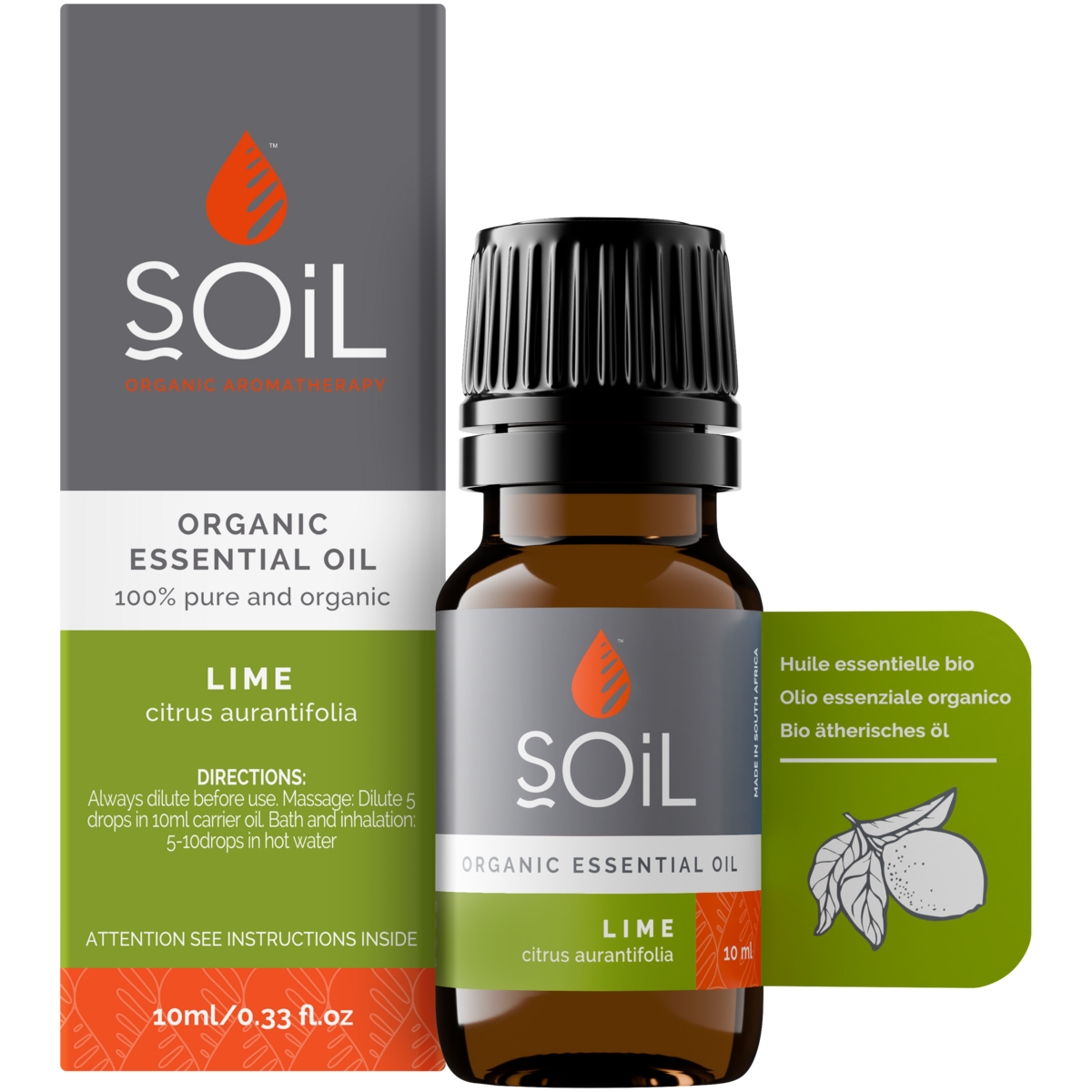 Organic Lime Essential Oil (Citrus Aurantifolia) 20ml