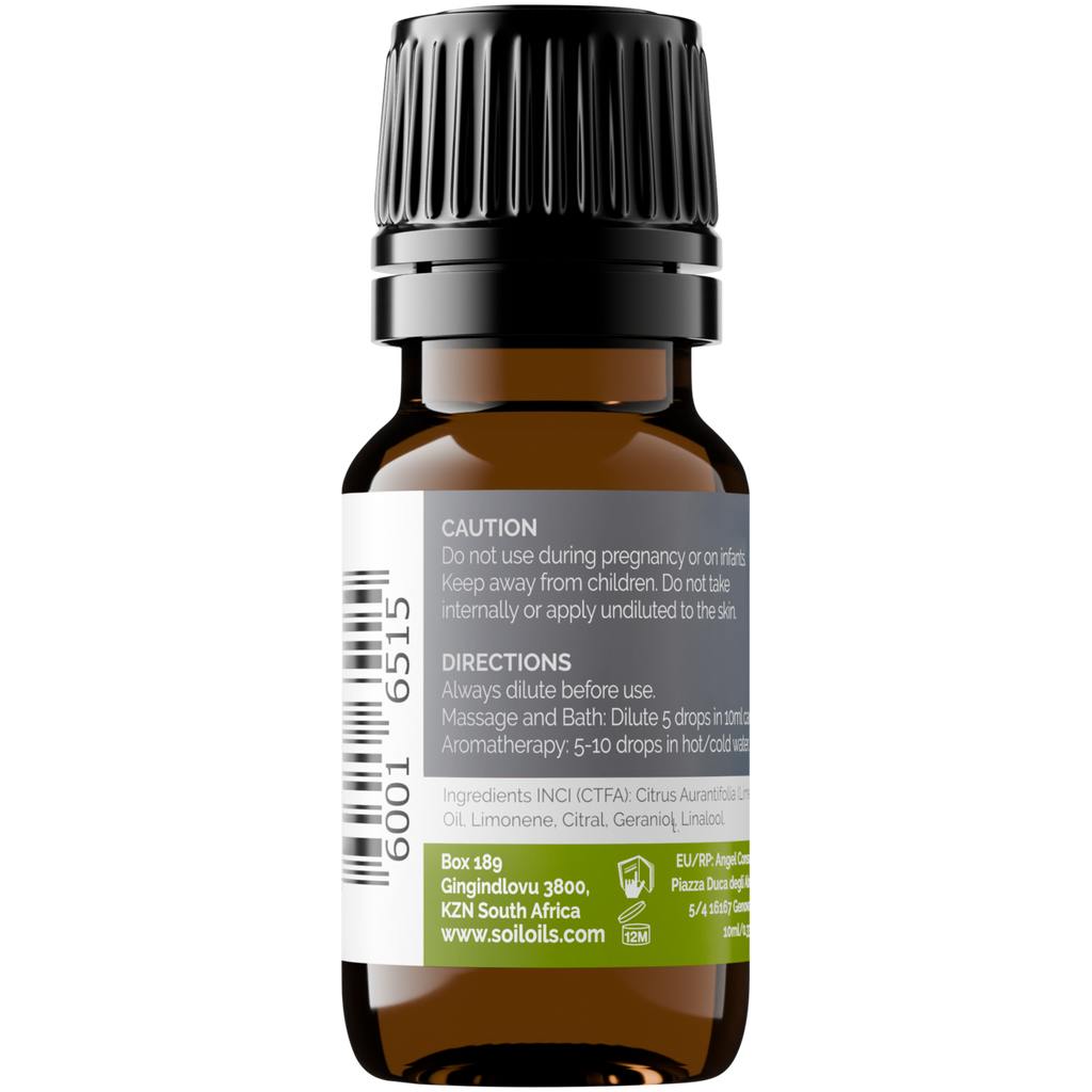 Organic Lime Essential Oil (Citrus Aurantifolia) 10ml