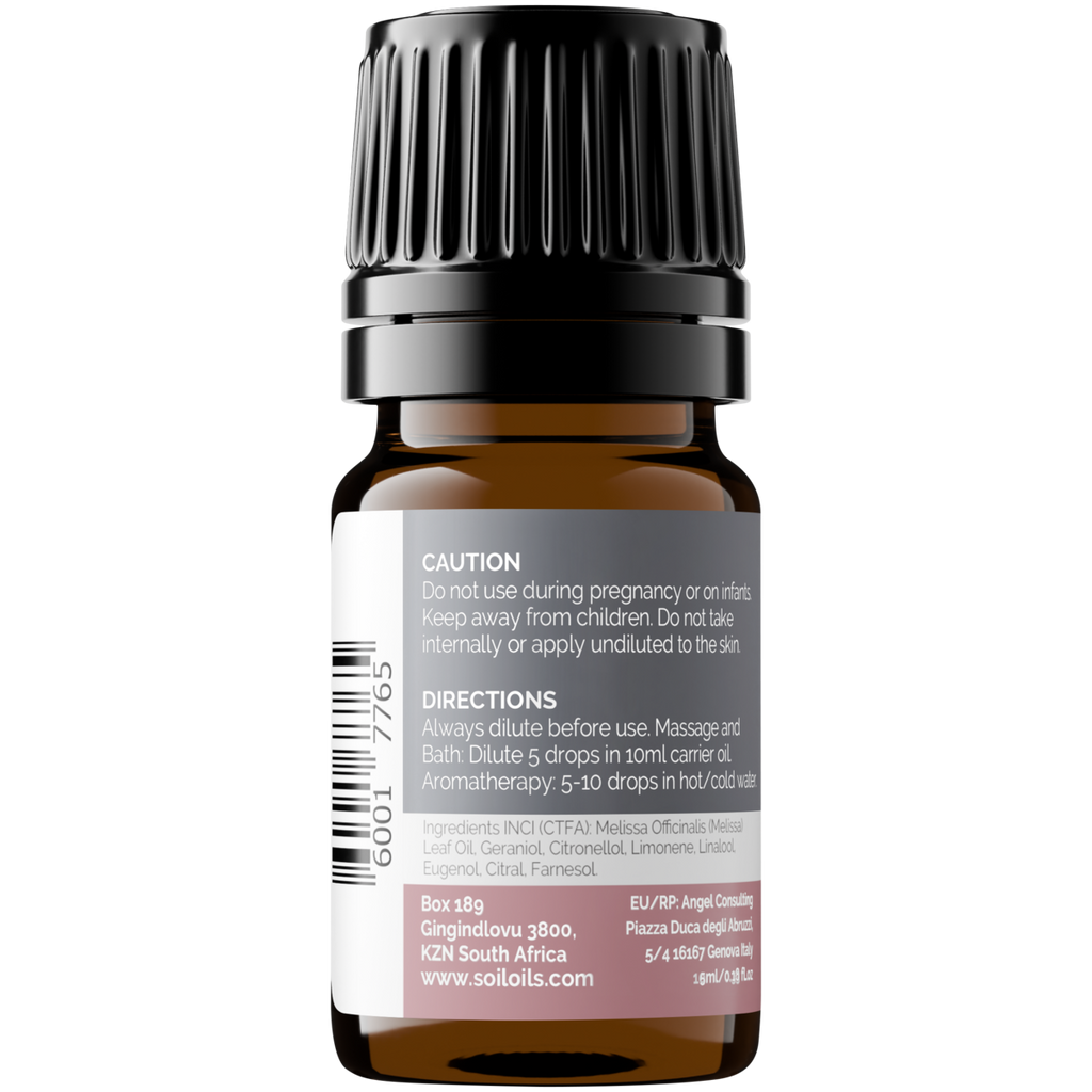 Organic Melissa Essential Oil (Melissa Officinalis) 2.5ml
