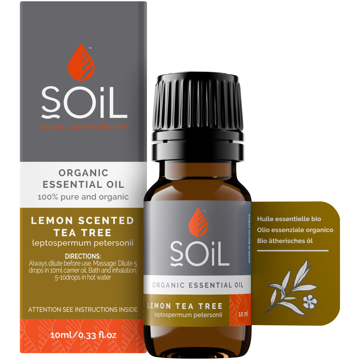 Organic Lemon Tea Tree Essential Oil (Leptospermum Petersonii) 20ml