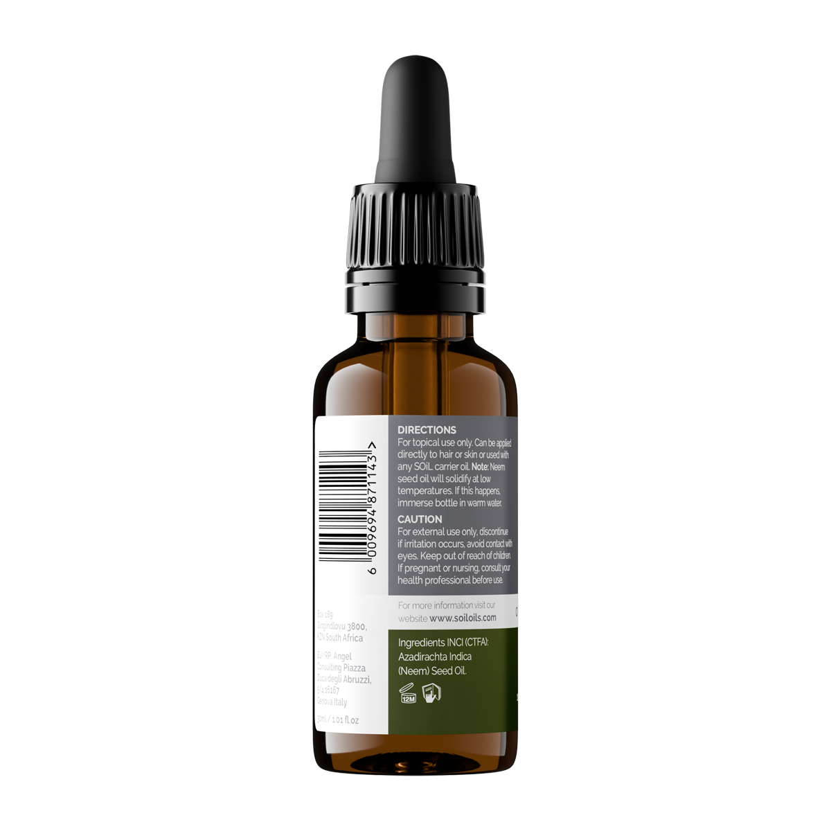 Organic Neem Oil (Azadirachta Indica)  30ml