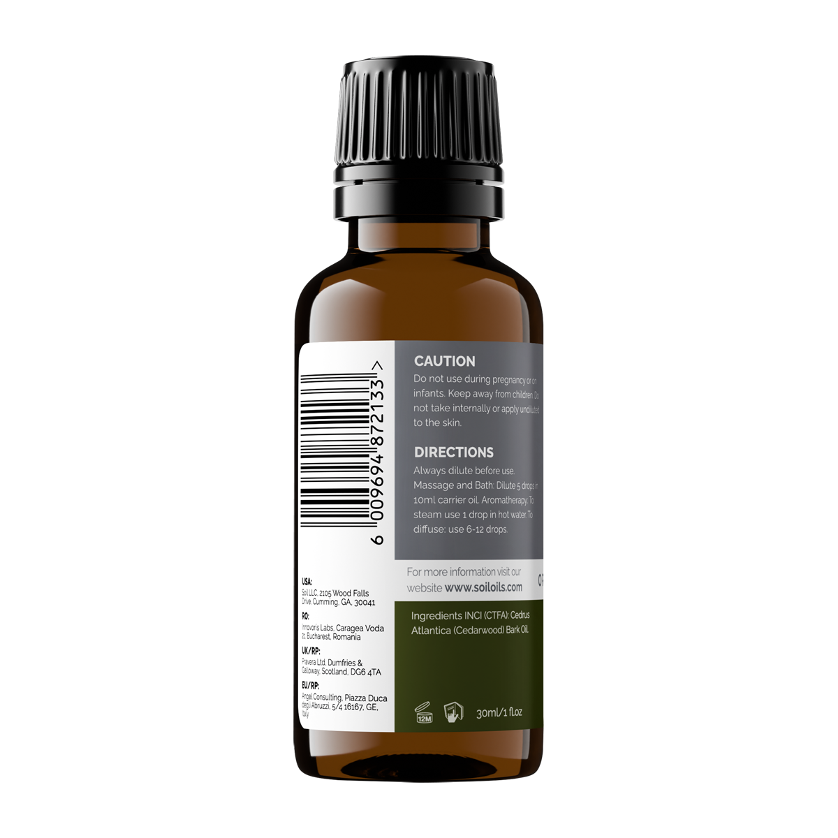 Organic Cedarwood Essential Oil (Cedrus Atlantica) 30ml
