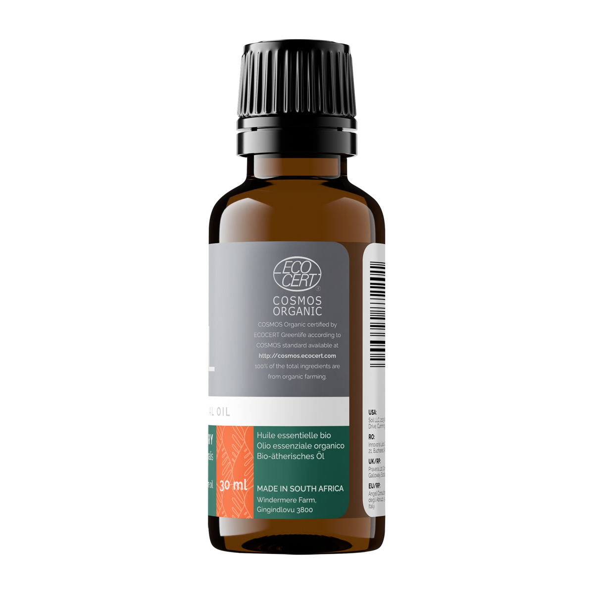 Organic Rosemary Essential Oil (Rosemarinus Officinalis) 30ml