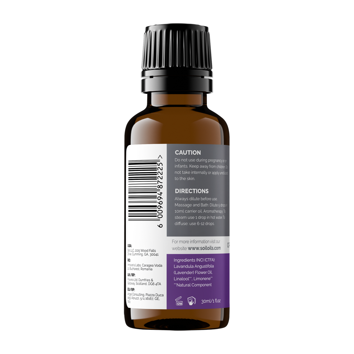 Organic Lavender Essential Oil (Lavandula Angustifolia) 30ml