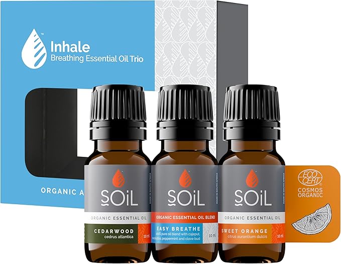 SOiL Inhale Organic Essential Oil Trio