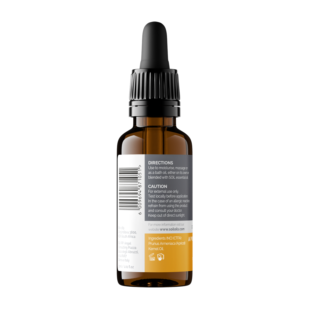 Organic Apricot Kernel Oil (Prunus Armeniaca)  60ml