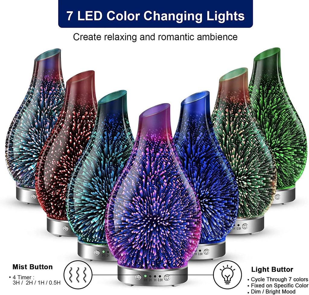 Glass Aromatherapy LED Diffuser