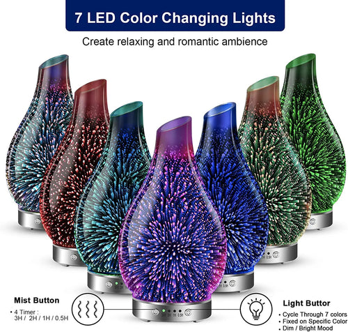 Glass Aromatherapy LED Diffuser