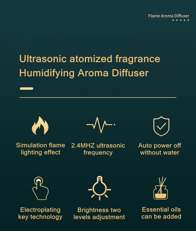 Ultrasonic Usb Fire Aroma Diffuser